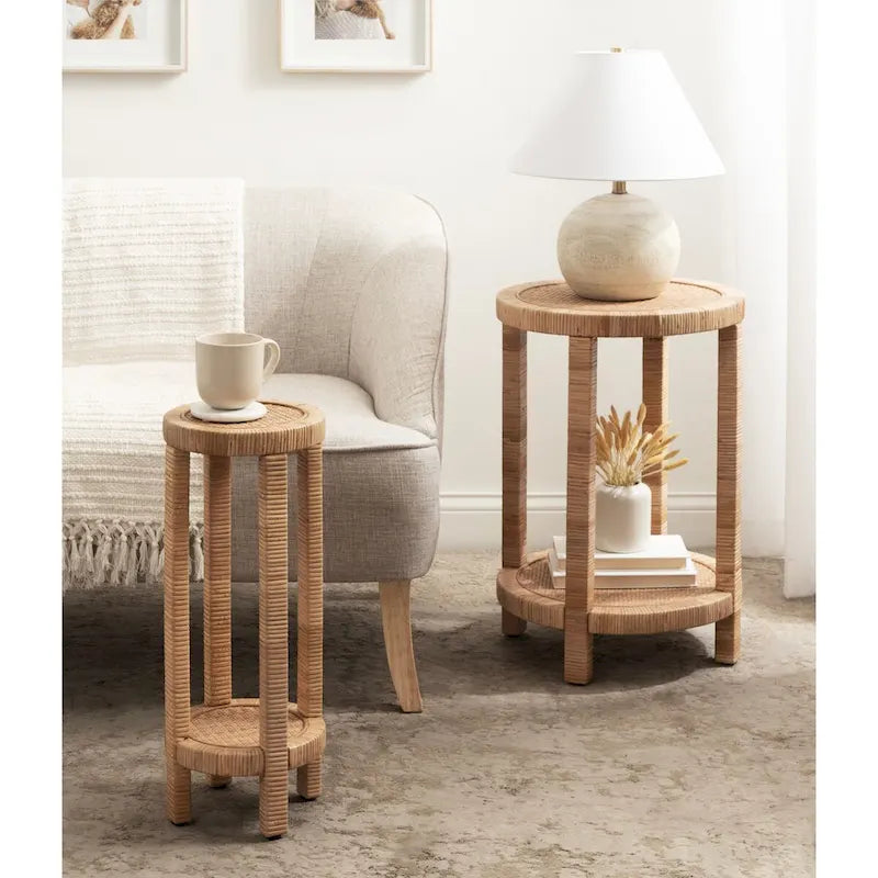 Tavolino in Rattan Rafina di Kate and Laurel - 16x16x24