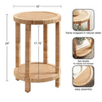 Tavolino in Rattan Rafina di Kate and Laurel - 16x16x24