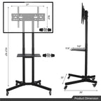 Supporto Carrello TV Yaheetech per Schermi Piatti LCD da 32 a 75 Pollici