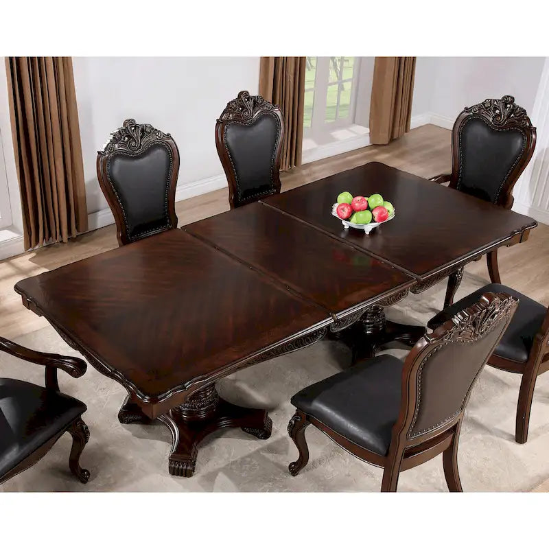 Set da pranzo espandibile 7 pezzi in legno massello tradizionale Eugene Furniture of America
