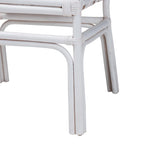 Sedia da pranzo Carwyn Bohemian in rattan bianco