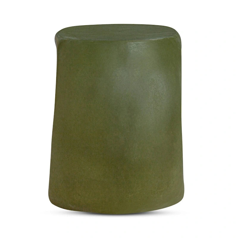 Sgabello Aurelle Home Roscoe Moderno Rotondo Geometrico in Cemento