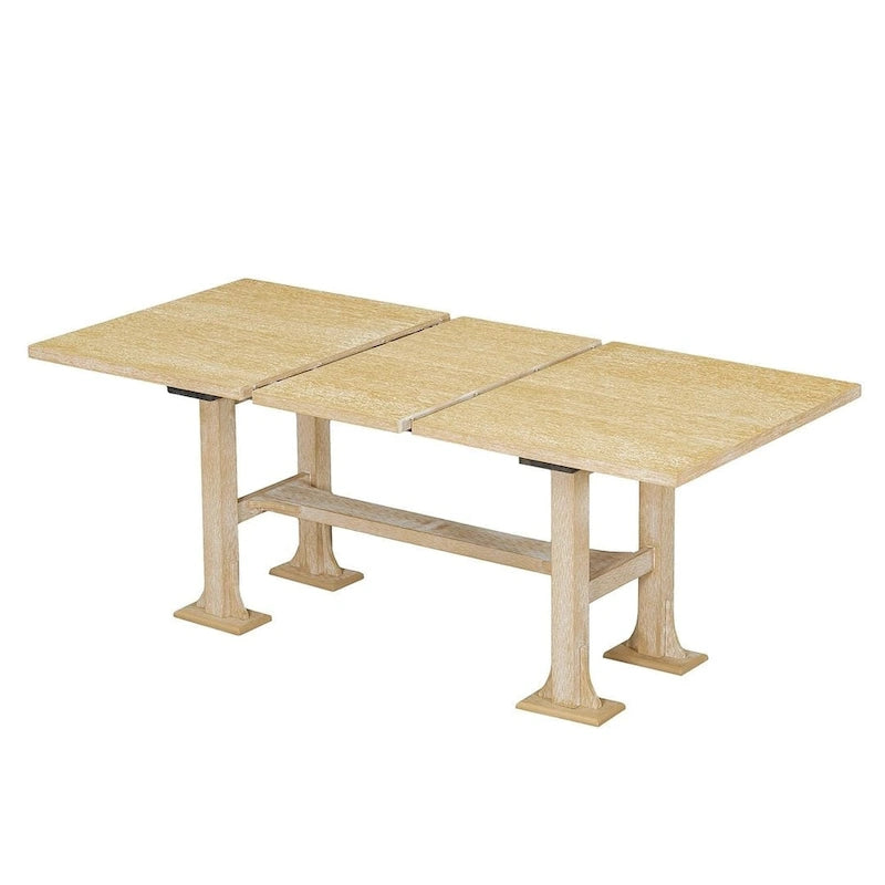 Set da pranzo 6 pezzi allungabile per 6 persone con base a ripiani stile rustico