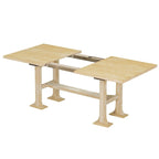 Set da pranzo 6 pezzi allungabile per 6 persone con base a ripiani stile rustico