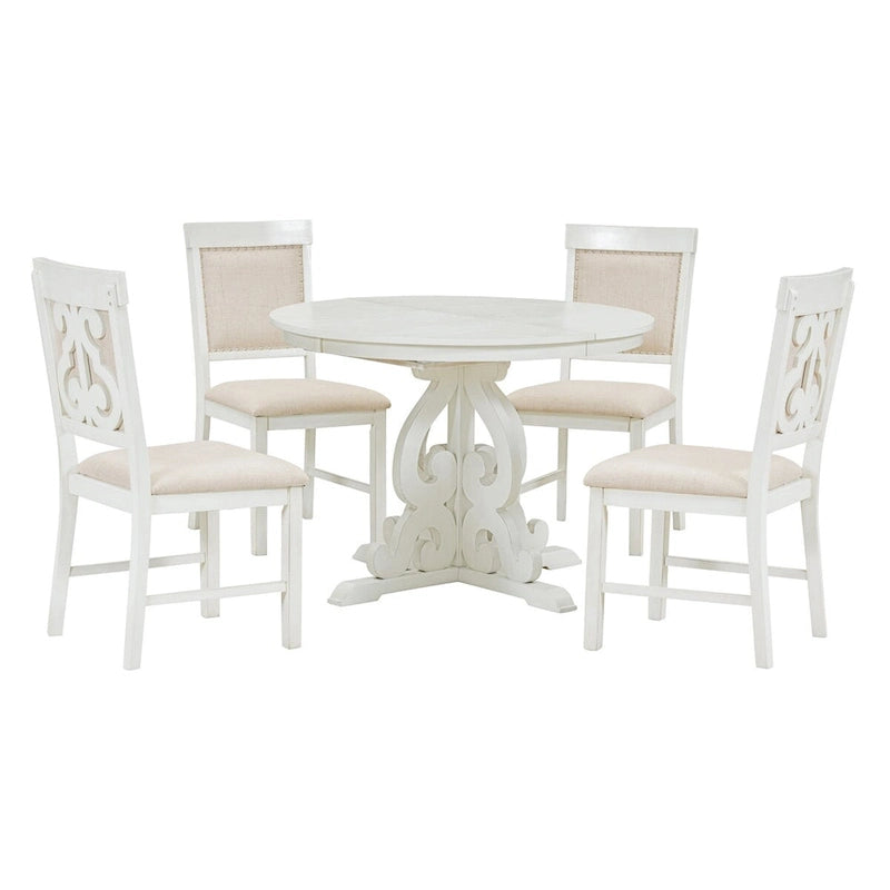 Set da pranzo funzionale retrò 5 pezzi 1 tavolo allungabile