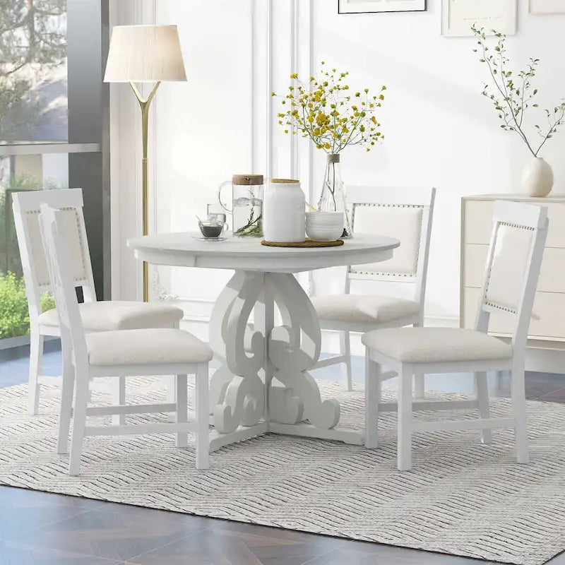Set da pranzo funzionale retrò 5 pezzi 1 tavolo allungabile