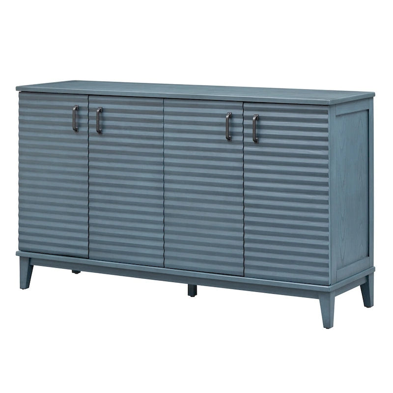 Credenza grande con ripiani regolabili e maniglie in metallo