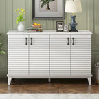 Credenza grande con ripiani regolabili e maniglie in metallo