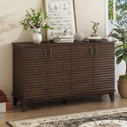 Credenza grande con ripiani regolabili e maniglie in metallo