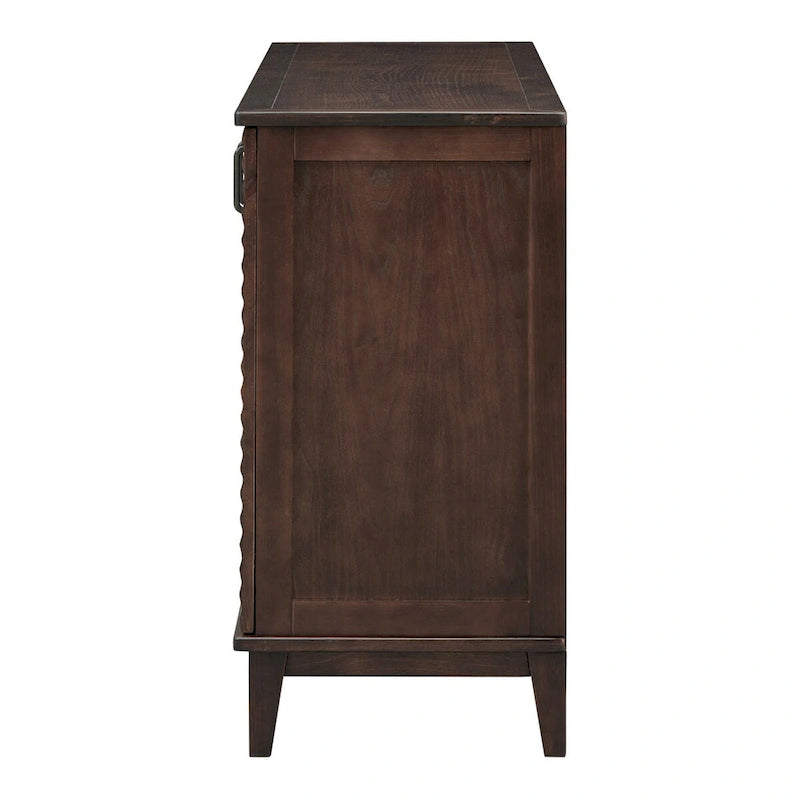Credenza grande con ripiani regolabili e maniglie in metallo