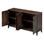 Credenza grande con ripiani regolabili e maniglie in metallo