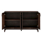 Credenza grande con ripiani regolabili e maniglie in metallo