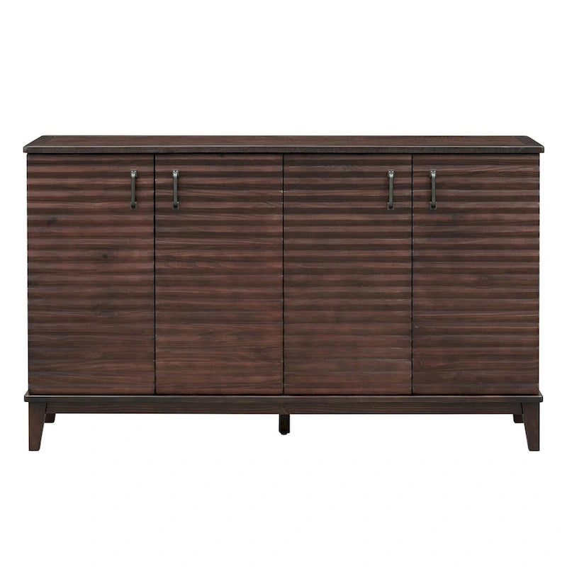 Credenza grande con ripiani regolabili e maniglie in metallo