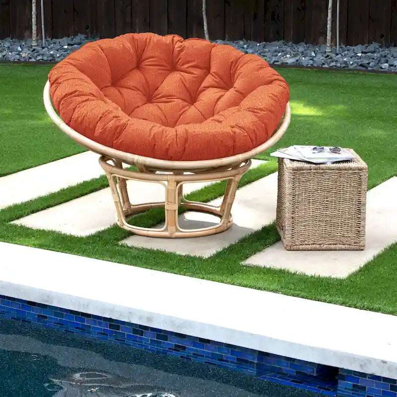 Cuscino Papasan da esterno Sorra Home Sunbrella - 44 pollici L x 44 pollici L x 4 pollici H
