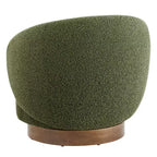 Poltrona a botte girevole imbottita Spruce&Spring con base in legno