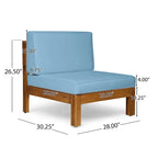 Set da conversazione Brava Outdoor a 6 pezzi in legno di acacia di Christopher Knight Home