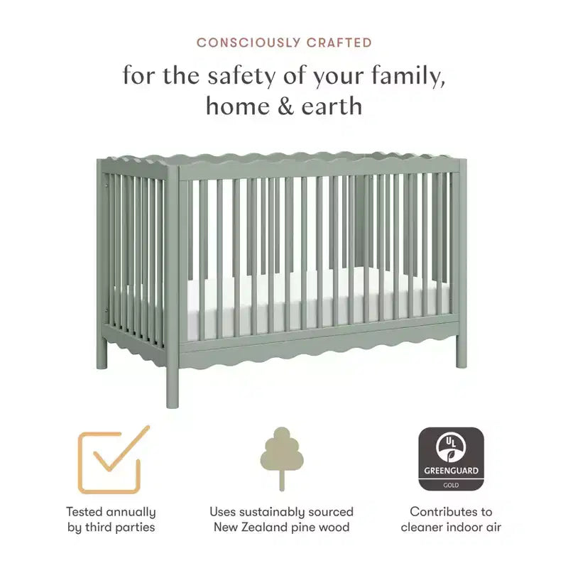 Babyletto Swell Culla Trasformabile 4-in-1 con Kit per la Conversione in Lettino per Bambini