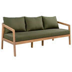 Christopher Knight Home Sunny Set Salotto Moderno a 5 Pezzi in Acacia con Tavolo Rettangolare a Doghe e 7 Posti