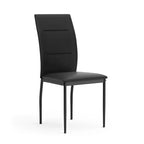 Sedie da pranzo Luca Modern in pelle PU nera di Furniture of America, set da 2