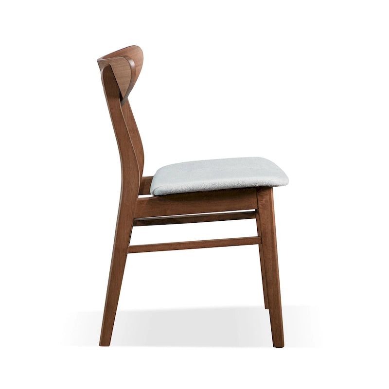 Sedie da pranzo imbottite Furniture of America Beck Mid-century in noce (set da 2)
