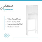 RiverRidge Ashland Salvaspazio bagno sopra il WC, armadietto da parete per medicinali con ripiano regolabile
