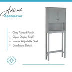 RiverRidge Ashland Salvaspazio bagno sopra il WC, armadietto da parete per medicinali con ripiano regolabile