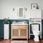 RiverRidge Ashland Salvaspazio bagno sopra il WC, armadietto da parete per medicinali con ripiano regolabile