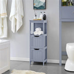 Yaheetech Mobile Bagno a Terra a 3 Ripiani, 2 Cassetti a Scomparsa 1 Scaffale