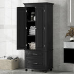 Armadietto verticale autoportante con 2 cassetti e 2 ante per bagno/ufficio