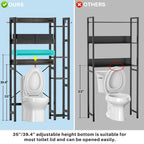 Mensola portaoggetti da 31 W sopra il WC con 2 cassetti e 4 ganci per bagno e lavanderia