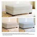 Pouf poggiapiedi oversize in velluto a coste moderno