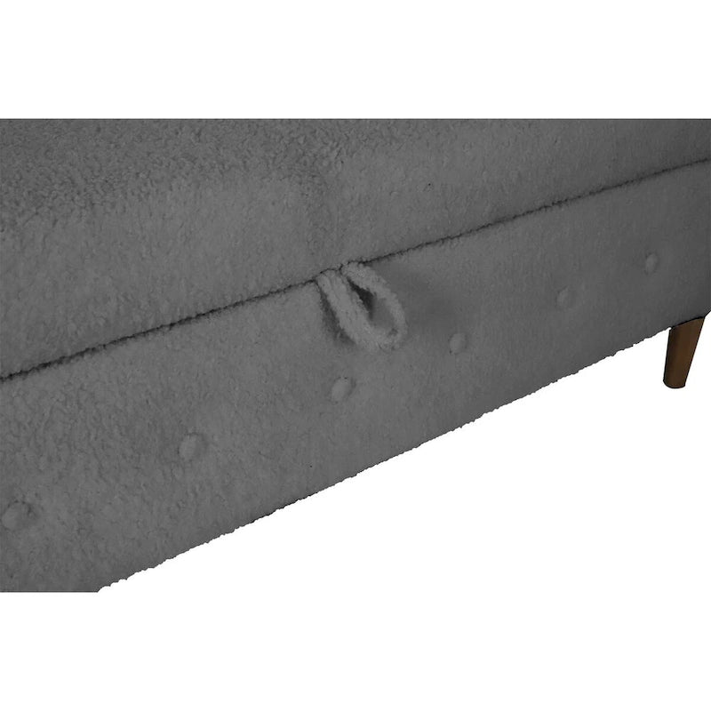 Panca contenitore per camera da letto, fondo letto, con braccioli arrotolati, in velluto, divano ottomana, panca lunga