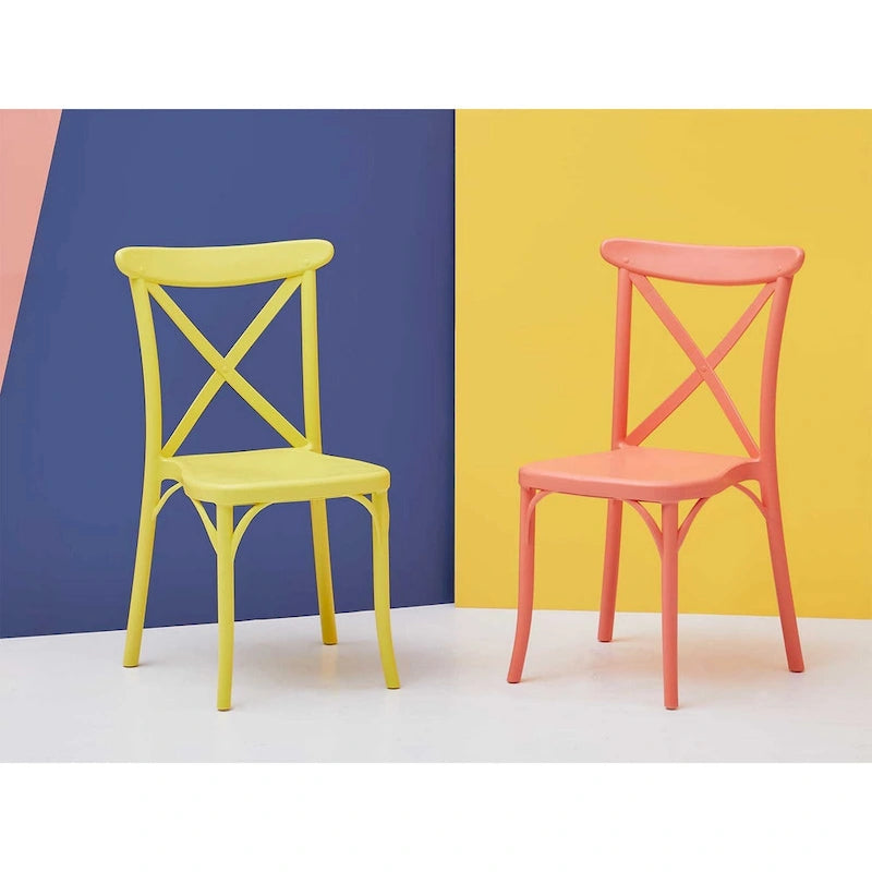 Sedie da pranzo per esterni Xenia in resina plastica (set da 2)