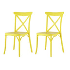 Sedie da pranzo per esterni Xenia in resina plastica (set da 2)