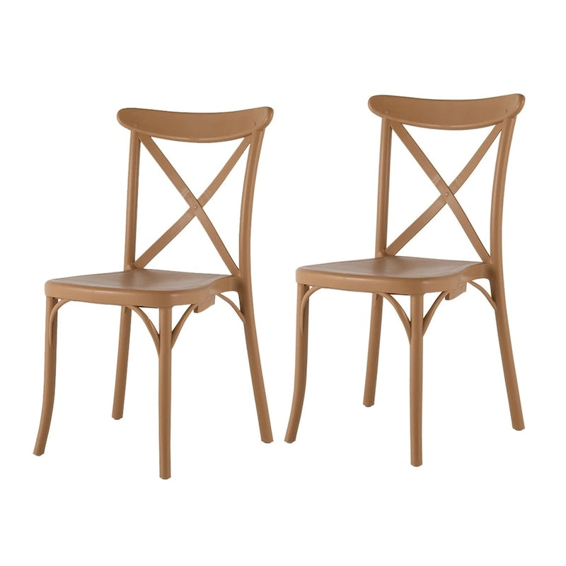 Sedie da pranzo per esterni Xenia in resina plastica (set da 2)