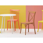 Sedie da pranzo per esterni Xenia in resina plastica (set da 2)