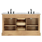 Mobile bagno Hervas con top in marmo naturale senza specchio
