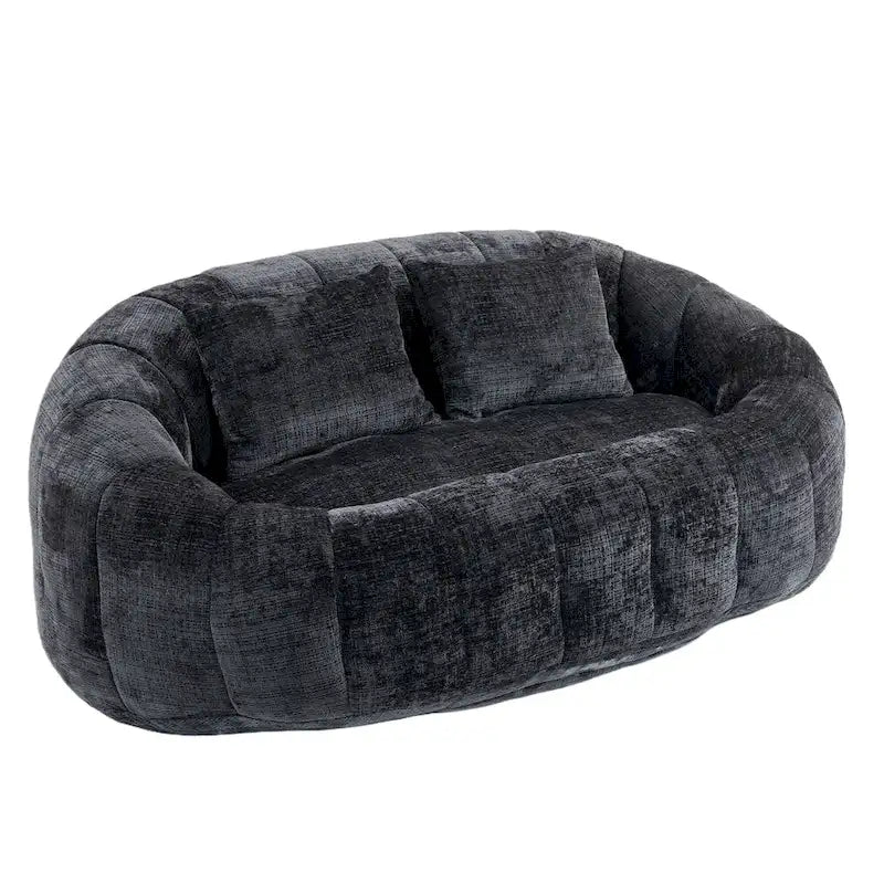 GDFStudio - Divano Pigro a 2 Posti Laurel Chenille con Schiuma ad Alta Densità e Comfort Extra Large