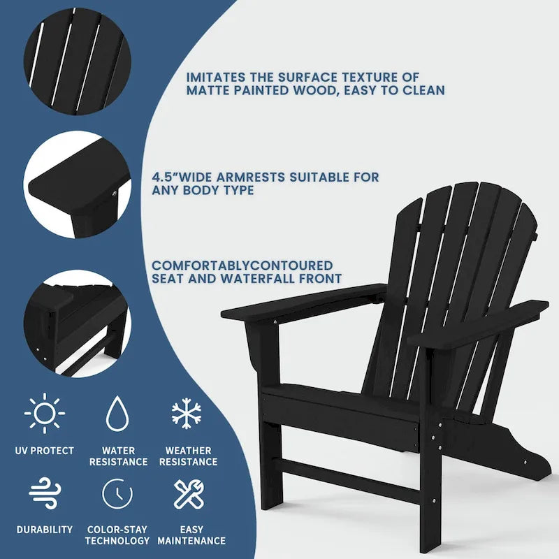 Sedia Adirondack in plastica riciclata Highdun