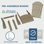 Sedia Adirondack in plastica riciclata Highdun