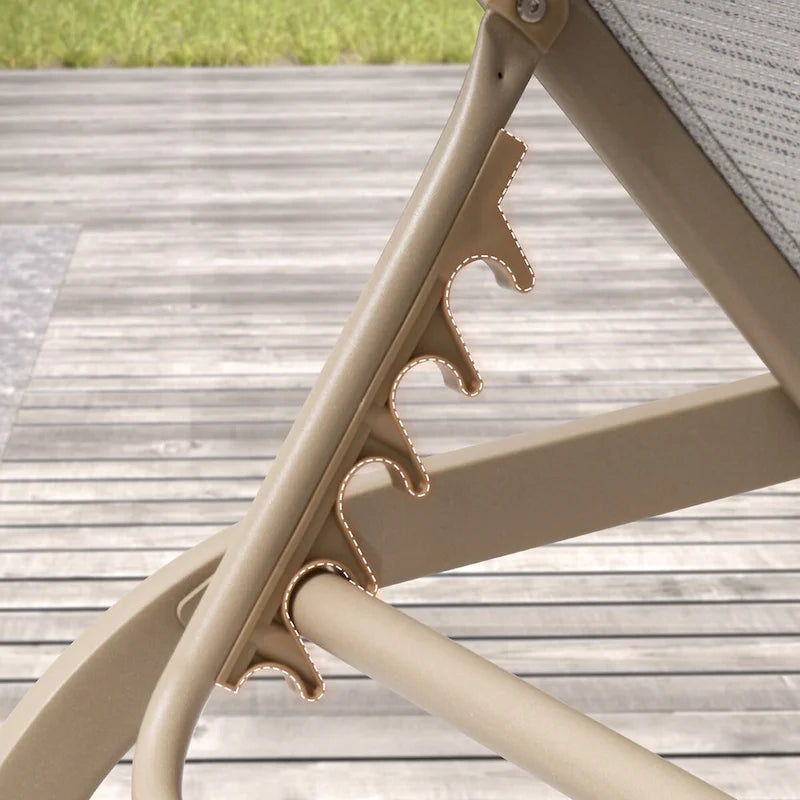 Lettini prendisole regolabili per esterni VredHom con ruote - 109,7 cm P * 30,5 cm A * 55,6 cm L