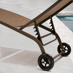Lettini prendisole regolabili per esterni VredHom con ruote - 109,7 cm P * 30,5 cm A * 55,6 cm L