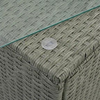 Mobili in vimini da 5 pezzi, mobili da giardino, mobili stagionali in vimini PE