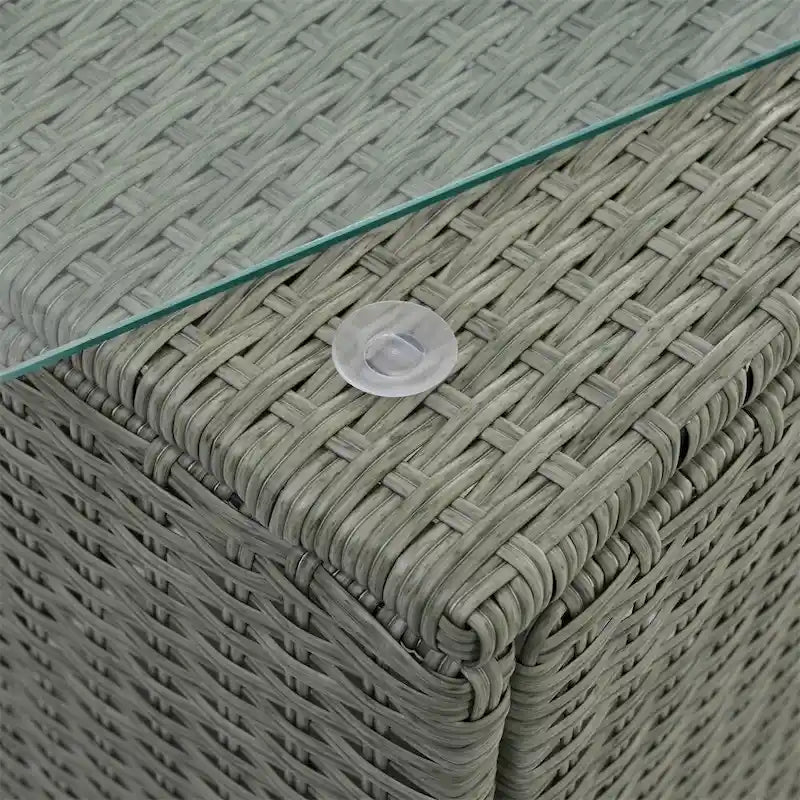 Mobili in vimini da 5 pezzi, mobili da giardino, mobili stagionali in vimini PE