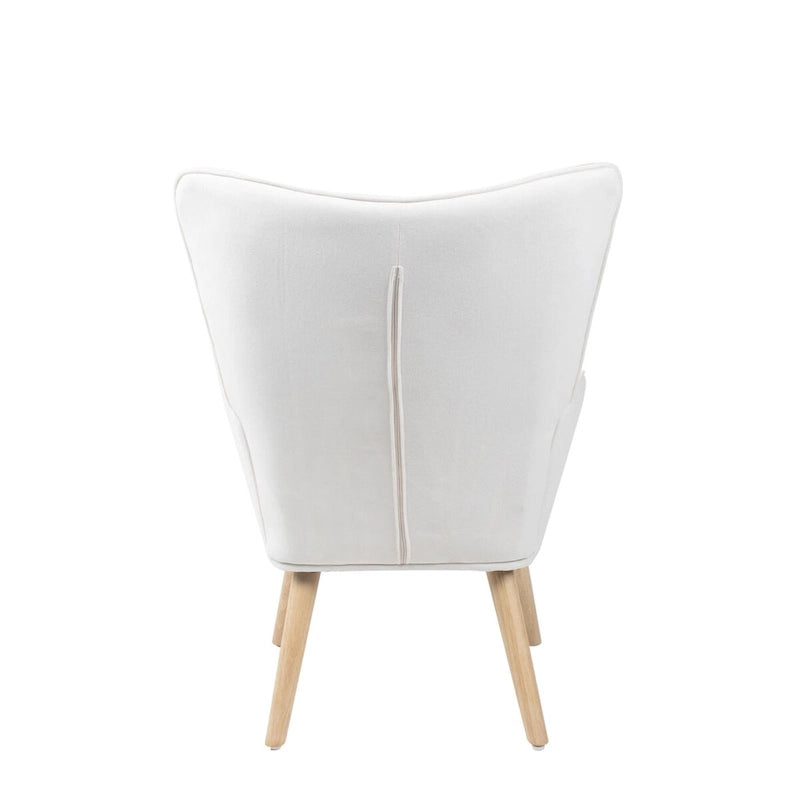 Poltrona con Pouf, Set Sedia e Ottomana per Soggiorno, Comoda Poltroncina Laterale per Camera da Letto, Superficie in Tessuto con Giunture Creative