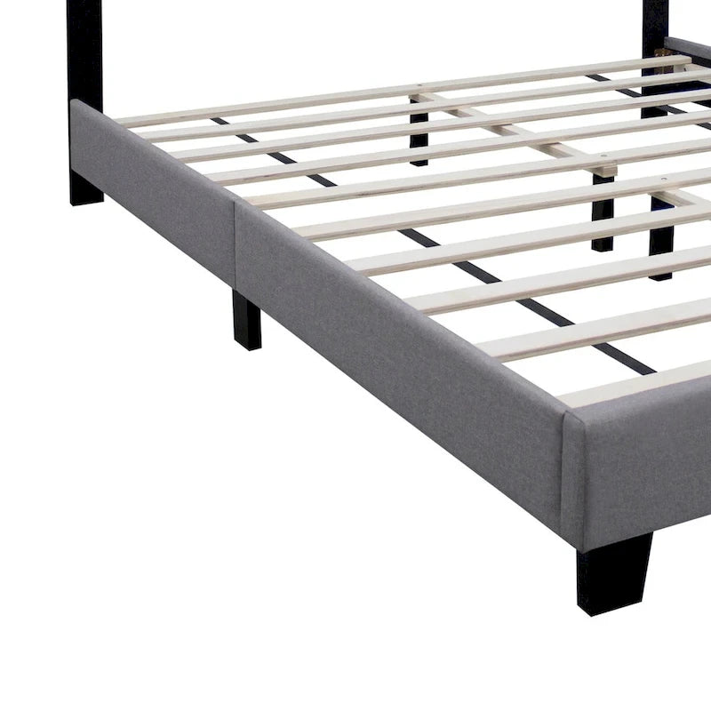 Telaio letto imbottito regolabile Queen Size elegante, resistente e antimacchia, non necessita di ingombranti materassi a molle interne