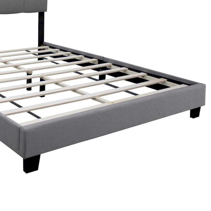 Telaio letto imbottito regolabile Queen Size elegante, resistente e antimacchia, non necessita di ingombranti materassi a molle interne