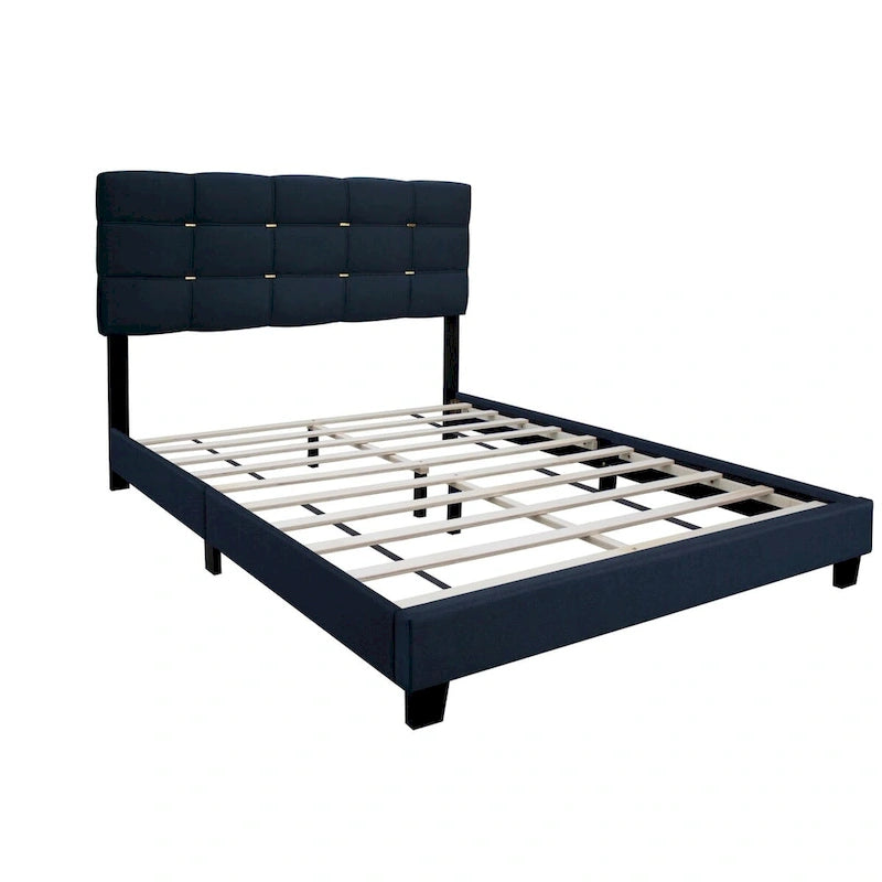 Telaio letto imbottito regolabile Queen Size elegante, resistente e antimacchia, non necessita di ingombranti materassi a molle interne