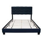 Telaio letto imbottito regolabile Queen Size elegante, resistente e antimacchia, non necessita di ingombranti materassi a molle interne