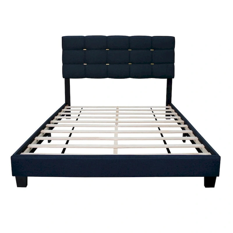Telaio letto imbottito regolabile Queen Size elegante, resistente e antimacchia, non necessita di ingombranti materassi a molle interne